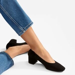 Everlane Black Suede Slips On Shoes Size 9